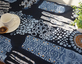 家居布艺棉麻手工DIY拼布布料扎染几何 装饰背景布 桌布沙发印花