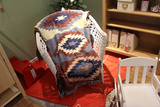 外贸原单波西米亚民族风美式针织地毯休闲盖毯沙发巾沙发毯kilim