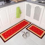 惠多 厨房地垫套装 长条浴室防滑垫入户门垫床边飘窗垫 日式厨房(