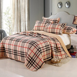 多功能美式夹棉床盖单件天鹅绒绗缝被床盖休闲毯加厚床单空调薄被
