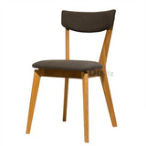 渡家居美国进口白橡木实木椅子 日式布艺木质椅 北欧宜家创意餐椅