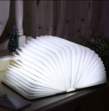 高档木质LED书本灯创意便携式折纸书灯时尚床头书灯翻页USB夜灯