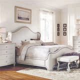 夏图 后现代美式简约 卧室定制家具 1.5/1.8米棉麻布艺实木双人床