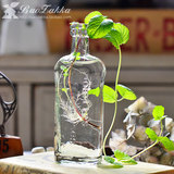 BAOZAKKA杂货日单复古欧式古董玻璃药瓶形 小花器小花瓶 仿古装饰