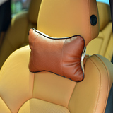 外贸原单16夏季新款3D立体汽车头枕透气皮质护颈枕记忆棉颈椎枕头