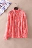 外贸原单 复古印花夏女式超薄款长袖衬衫 防晒衫 WL-215-1*570