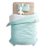 婴儿床上用品三四件套新生儿被套床单彩棉全棉宝宝床品针织棉枕头