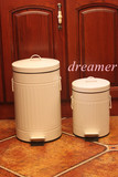 包邮欧式三款彩色加厚垃圾桶家用脚踏美式复古厨房卫生间客厅邮筒
