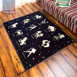 仙吉欧美潮流个性十二星座地毯卧室客厅茶几长方形创意短毛地毯