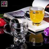 欧式创意玻璃水杯啤酒杯套装耐热杯子家用茶具茶杯牛奶杯饮料杯