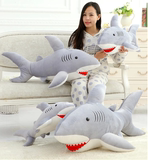 大白鲨鱼海洋动物毛绒仿真玩具公仔 创意大号送男朋友抱枕靠垫