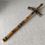 包邮竹笛专业紫竹演奏笛子  乐器学生白色笛子初学横笛 送教程书