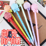 自产自销 韩国创意文具棒棒糖原子笔清新可爱圆珠笔蓝色学生奖品