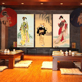 日本美食寿司店壁画仕女图料理店装饰画日式传统自助餐挂画墙画