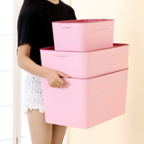 韩式塑料收纳箱玩具衣服杂物整理收纳盒抽屉柜储物大中小号三件套