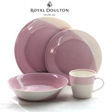 英国RD外贸陶瓷餐具新款四件套紫色西餐盘碗杯套装家用北欧英伦风