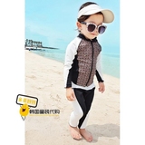 韩国代购男女童婴儿宝宝长袖游泳衣套装海边度假防晒长衣长裤泳装