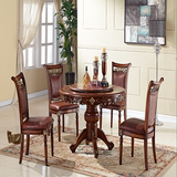 拉菲尔欧式实木古典小型餐桌组合进口橡木餐桌餐椅组合