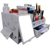 带镜子抽纸防水化妆品收纳盒桌面护肤品抽屉欧式创意整理箱架包邮