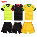 包邮儿童小学生光板男女足球服套装运动服成人夏季球衣足球训练服