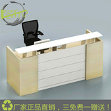 公司前台接待迎宾咨询台现代办公家具办公桌带活动柜白色木质板式