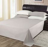 床单单件 纯棉 60支贡缎白色床单双人1.8米 加厚纯色 床单1.5*2米