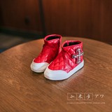2015韩版儿童靴子低帮短靴 女童水钻公主鞋保暖棉靴 时尚棉鞋冬款