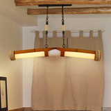 loft设计师美式乡村复古麻绳吊灯个性竹筒创意酒吧咖啡厅餐厅吊灯