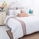 高端定制新中式床上用品简约多件套样板房间软装别墅床品套件含芯
