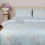 纯棉三件套全棉学生宿舍单人床单被套家纺外贸贡缎床上用品1.2米