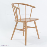 简约实木圈椅复古围椅书桌椅橡木休闲餐桌椅仿古椅太师椅中式椅子