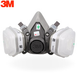 3M6200防毒面具 防酸性气体 化工 实验口罩活性炭防毒口罩 配6002
