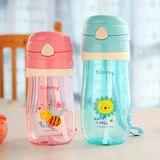 宝宝喝水瓶儿童饮水杯吸管防漏带刻度1-2-3岁幼儿水壶婴儿牛奶杯