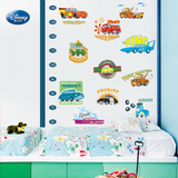 迪士尼卡通儿童温馨墙贴纸幼儿园客厅卧室装饰壁纸画身高贴可移除