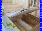 广州全实木松木家具环保1.5双人婚床收纳气动床液压床1.8m可定制