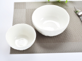 浮雕陶瓷碗纯白色碗外贸餐具零食碗沙拉碗甜品米饭碗