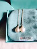 香港代购正品蒂凡尼Tiffany925纯银珍珠吊坠盖茨项链耳钉耳勾新款