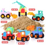 工程车惯性车回力车儿童汽车玩具宝宝模型小汽车挖土机车工玩具2
