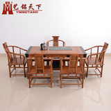 古典红木家具花梨木茶桌椅组合 刺猬紫檀泡茶桌 中式实木仿古茶台