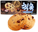 韩国特产原装进口零食品 LOTTE乐天正品巧克力曲奇甜饼干90g盒装