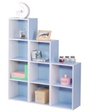 空间大师彩色无门书柜创意组合柜简易书橱木质书柜收纳柜置物柜