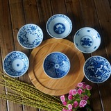 日本进口陶瓷餐具 青花釉下彩温润 米饭碗 瓷碗 饭碗  蓝凛堂 QH