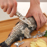 304不锈钢鱼鳞刨手工去鱼鳞器刮鳞器锯齿钳子刀刮鱼鳞器厨房工具