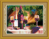 5D钻石画浪漫餐厅 魔方钻圆钻粘钻酒杯水果十字绣餐厅系列