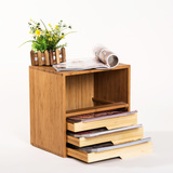 实竹家具自由组合储物小柜子单个书桌柜收纳盒整理箱抽斗柜子