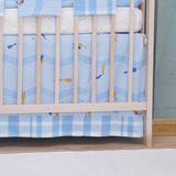 ecoBibi 婴儿床裙/床单高品质有机棉材质(大号)适合1.3米婴儿床