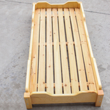 幼儿园专用实木床单人床儿童木质床木质叠放床幼儿园午睡儿童床