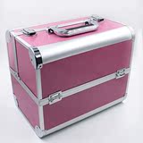 化妆32cm大号专业韩国手提箱包纹绣收纳盒箱多层大容量带锁促销