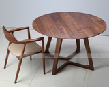 美式多功能创意实木铁艺家具饭桌欧式圆餐桌简约餐厅桌椅吃饭桌子