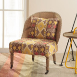 出口法式美式乡村工业loft风波西米亚彩色设计师单人沙发椅休闲椅